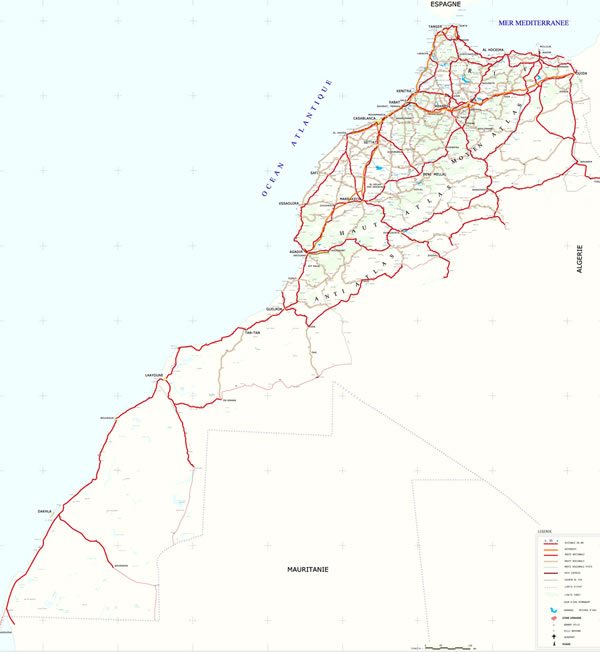 Carte du Maroc